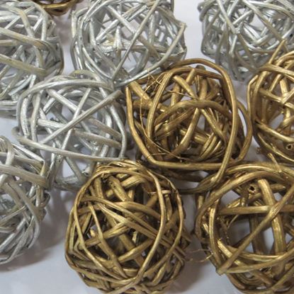 Obrázek Lata ball 2cm - zlatý, stříbrný (100ks)