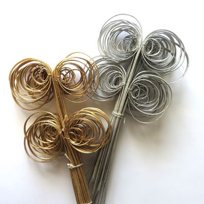 Obrázek Cane coil mini - zlatá, strříbrná (25ks)